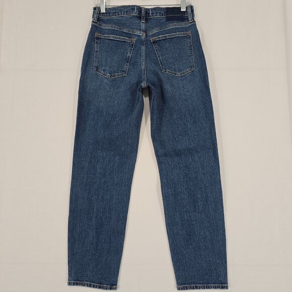 Abercrombie & Fitch High Rise Mom Jeans 27 Blue Distressed NWT - Picture 2 of 6